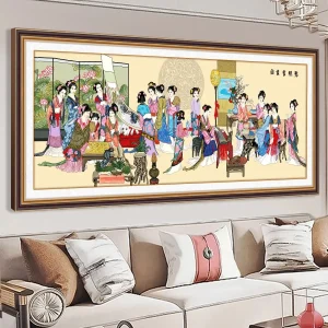 330X150CM 12 Beauty 11CT DIY Chinese Kits Embroidery Pattern Printed Stampe Cross Stitch Cotton-thread